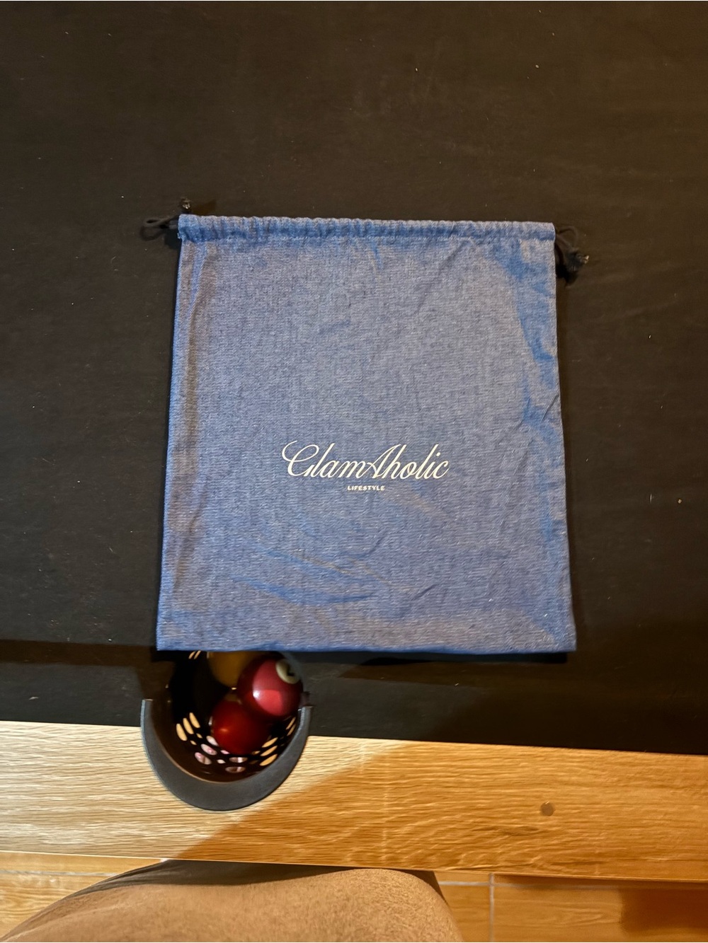 GlamAholic Drawstring Dust Bag in Blue